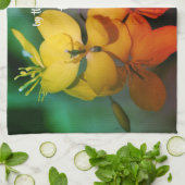 Abstrakte Blume von Inspiration Geschirrtuch (Gefaltet)