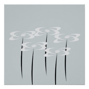 Abstrakte Blume von Philadelphus Poster