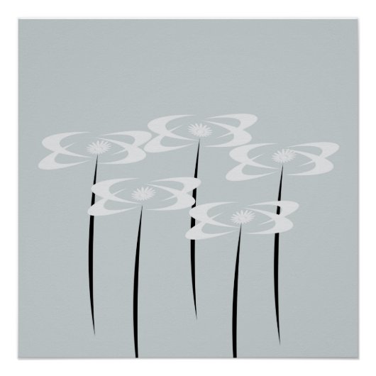 Abstrakte Blume von Philadelphus Poster (Vorderseite)