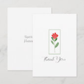 Abstrakte Blume von Red Watercolor Dankeskarte (Vorne/Hinten)