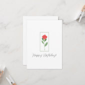 Abstrakte Blume von Red Watercolor Karte (Vorderseite/Rückseite Beispiel)