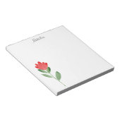 Abstrakte Blume von Red Watercolor Notizblock (angewinkelt)