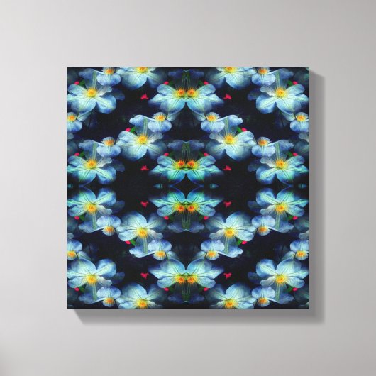 Abstrakte Blume von White Clematis Leinwanddruck (Vorderseite)