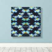 Abstrakte Blume von White Clematis Leinwanddruck (Insitu (Holzboden))