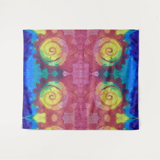 Abstrakte Blume Wandteppich (Vorderseite (Horizontal))