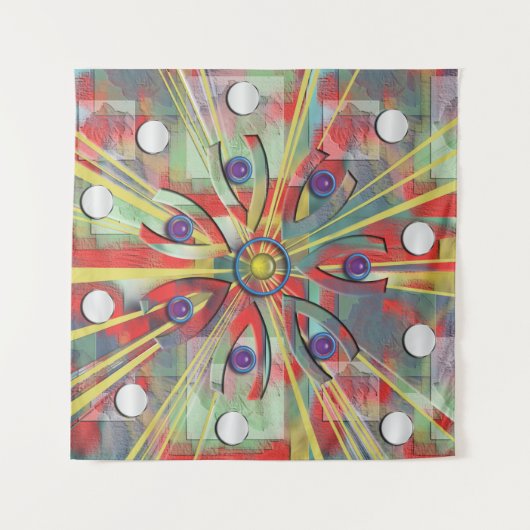 Abstrakte Blume Wandteppich (Vorderseite (Horizontal))