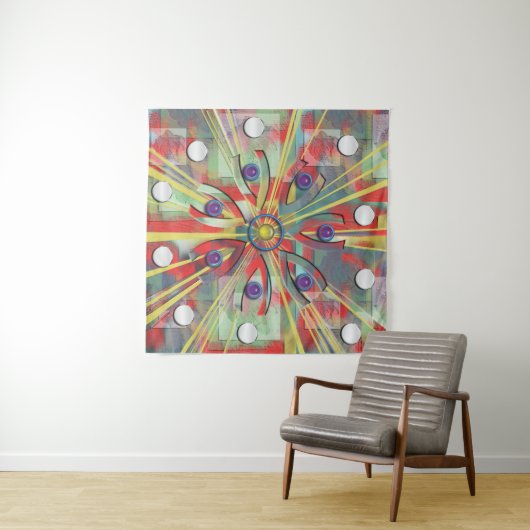 Abstrakte Blume Wandteppich (Beispiel (Horizontal))