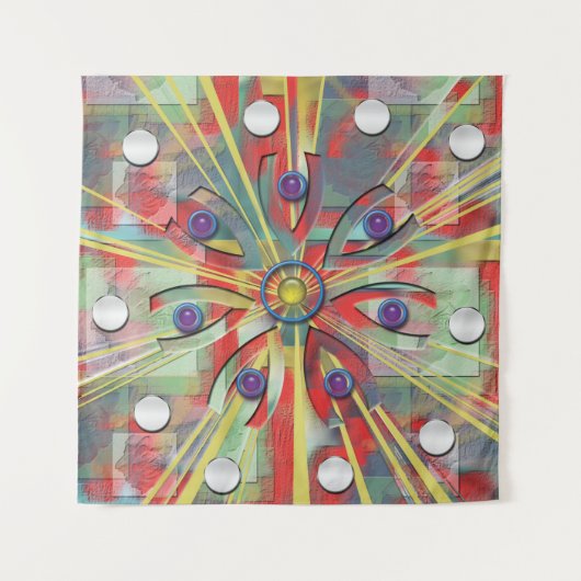 Abstrakte Blume Wandteppich (Vorderseite)