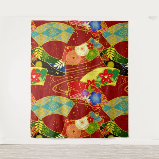 Abstrakte Blume Wandteppich (Vorderseite)