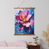 Abstrakte Blume Wandteppich Mit Holzrahmen (Schlafzimmer)