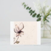 Abstrakte Blume Warme Farben Pip Postkarte (Stehend Vorderseite)