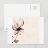 Abstrakte Blume Warme Farben Pip Postkarte (Vorne/Hinten)