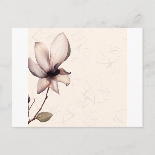 Abstrakte Blume Warme Farben Pip Postkarte (Vorderseite)