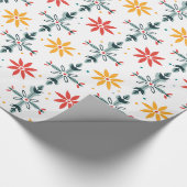 Abstrakte Blume zu Weihnachten Geschenkpapier (Ecke)