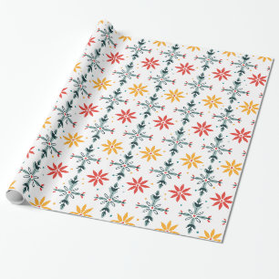Abstrakte Blume zu Weihnachten Geschenkpapier