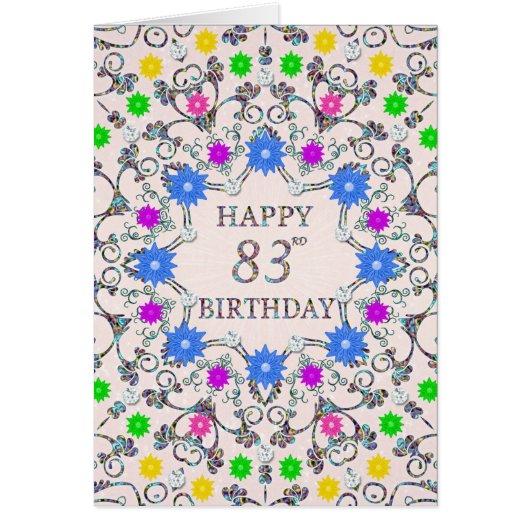 abstrakte Blume zum 83. Geburtstag (Vorne)