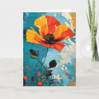 Abstrakte Blume zum Geburtstag malen