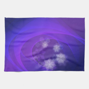Abstrakte Blume zum Hintergrund des gefalteten Ind Geschirrtuch