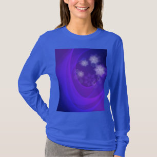 Abstrakte Blume zum Hintergrund des gefalteten Ind T-Shirt