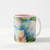 Abstrakte Blume Zweifarbige Tasse (VorderseiteRechts)