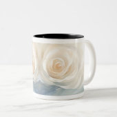 Abstrakte Blume Zweifarbige Tasse (VorderseiteRechts)