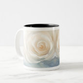Abstrakte Blume Zweifarbige Tasse (Vorderseite Links)