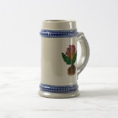 Abstrakte Blumen Bierglas (VorderseiteRechts)