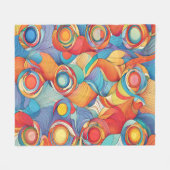 Abstrakte Blumen Fleecedecke (Vorderseite (Horizontal))