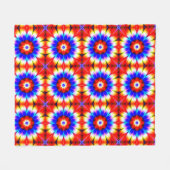Abstrakte Blumen Fleecedecke (Vorderseite (Horizontal))