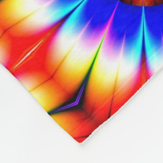 Abstrakte Blumen Fleecedecke (Ecke)