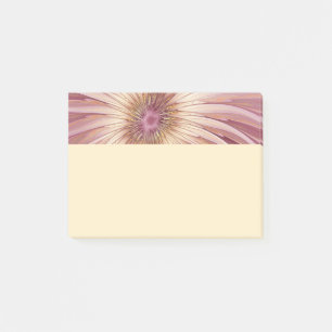 Abstrakte Blumen-Fraktal-Kunst & Schattierungen vo Post-it Klebezettel