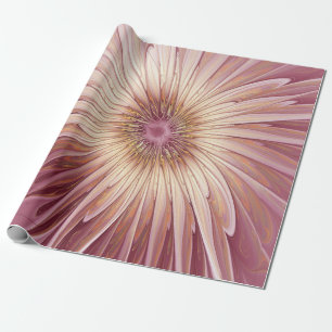 Abstrakte Blumen-Fraktal-Kunst und Schattierungen  Geschenkpapier