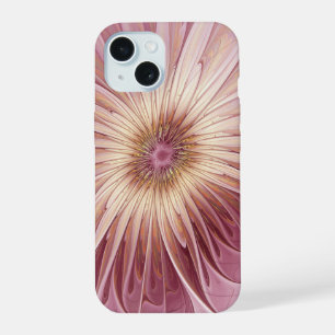 Abstrakte Blumen-Fraktal-Kunst und Schattierungen iPhone 15 Hülle