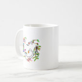 abstrakte Blumen Kaffeetasse (Vorderseite Links)