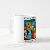 Abstrakte Blumen Kaffeetasse (Vorderseite Links)