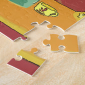 Abstrakte Blumen & Kaffeetasse Puzzle (Seite)