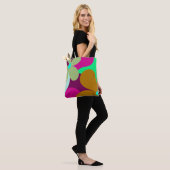 Abstrakte Blumen-Kunst-Tragetasche Tasche (Am Model)