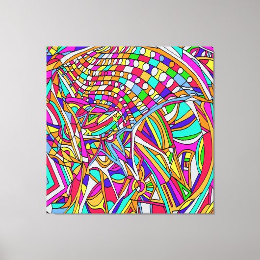 Abstrakte Blumen Leinwand Kunst (Vorderseite)