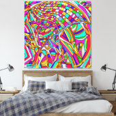 Abstrakte Blumen Leinwand Kunst (Insitu (Schlafzimmer))