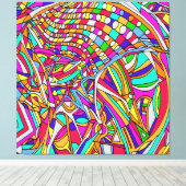 Abstrakte Blumen Leinwand Kunst (Insitu (Holzboden))
