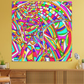 Abstrakte Blumen Leinwand Kunst (Insitu (Wohnzimmer))