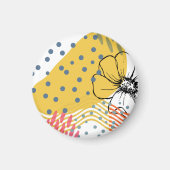 abstrakte Blumen Magnet (Vorne)