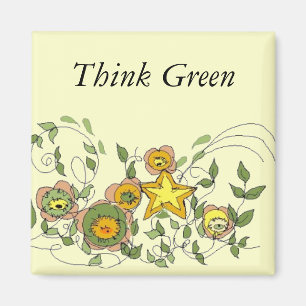 Abstrakte Blumen Magnet