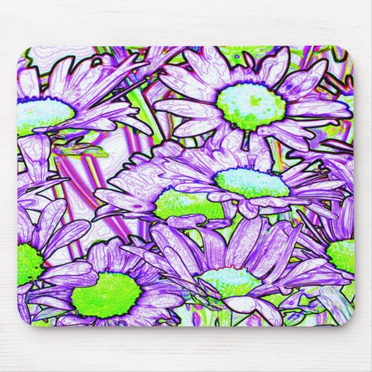 Abstrakte Blumen Mousepad (Vorne)