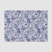 Abstrakte Blumen Muster Indigo Lila Iris Seidenpapier (Vorderseite)