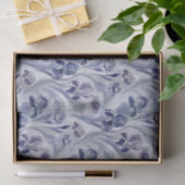 Abstrakte Blumen Muster Indigo Lila Iris Seidenpapier (Geschenk)