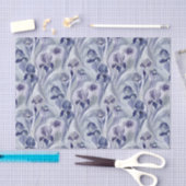Abstrakte Blumen Muster Indigo Lila Iris Seidenpapier (Handwerk)