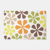 Abstrakte Blumen-Retro Farben Fußmatte (Vorderseite)