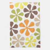Abstrakte Blumen-Retro Farben Handtuch (Vertikal)
