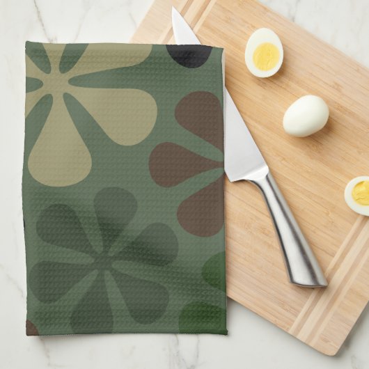 Abstrakte Blumen-Tarnung Handtuch (Viertel Falte)